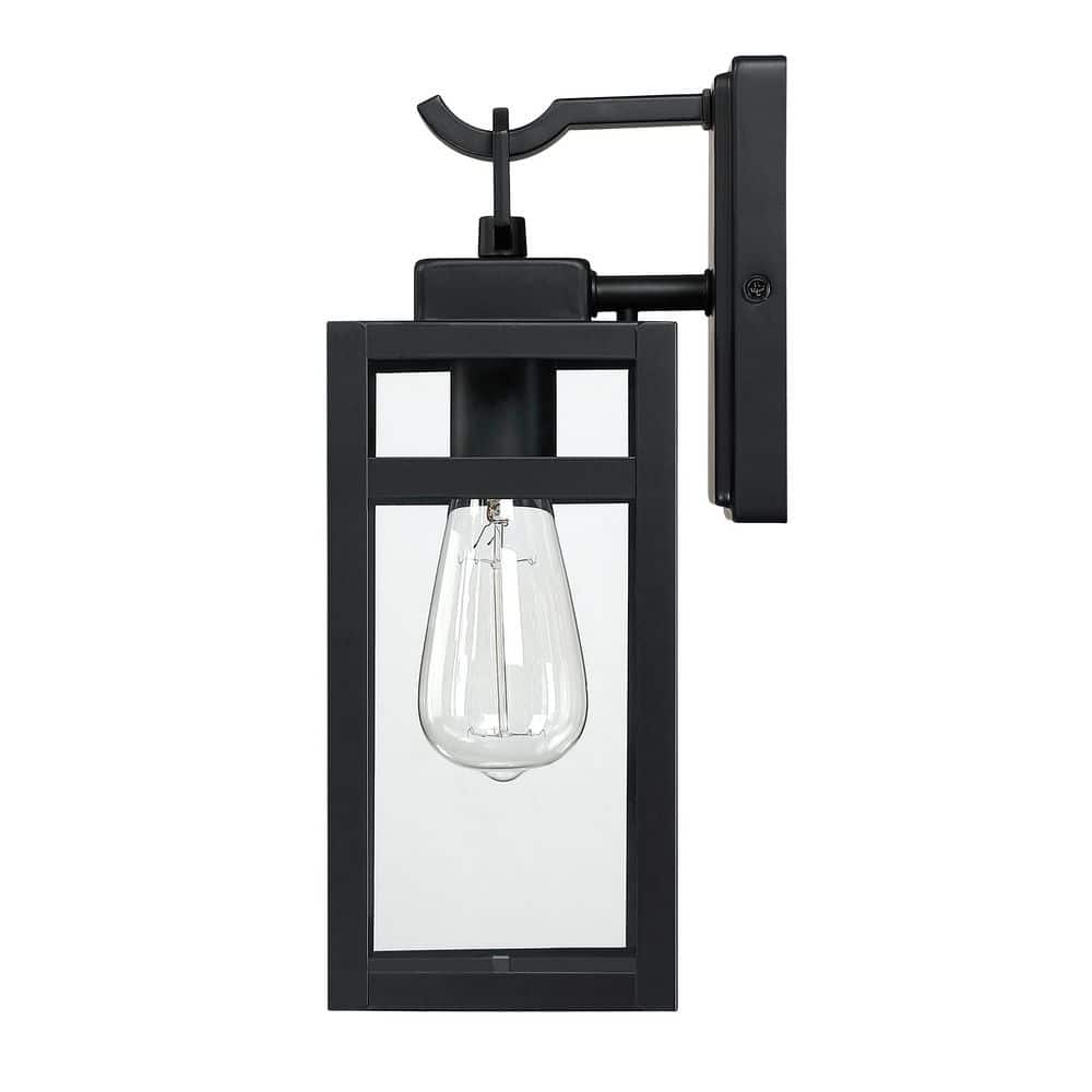1-Light Matte Black Outdoor Hardwired Porch Light Wall Sconcec Lantern with No Bulb Included price history on PriceWatchPro
