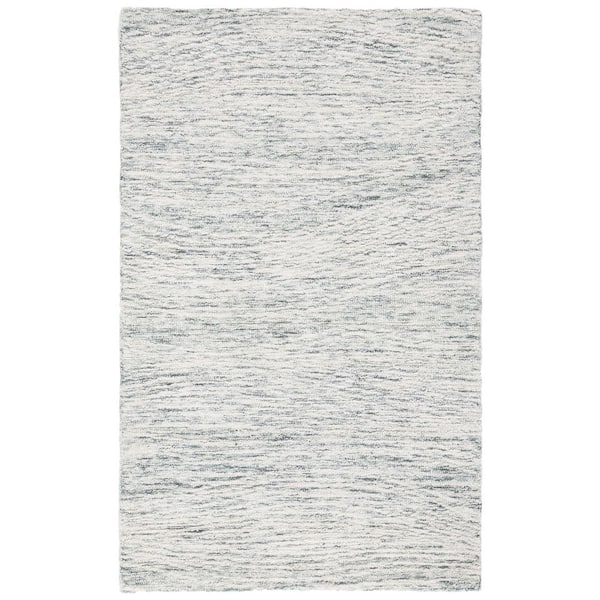 SAFAVIEH Metro Dark Gray/Ivory Doormat 3 ft. x 5 ft. Abstract Waves Area Rug