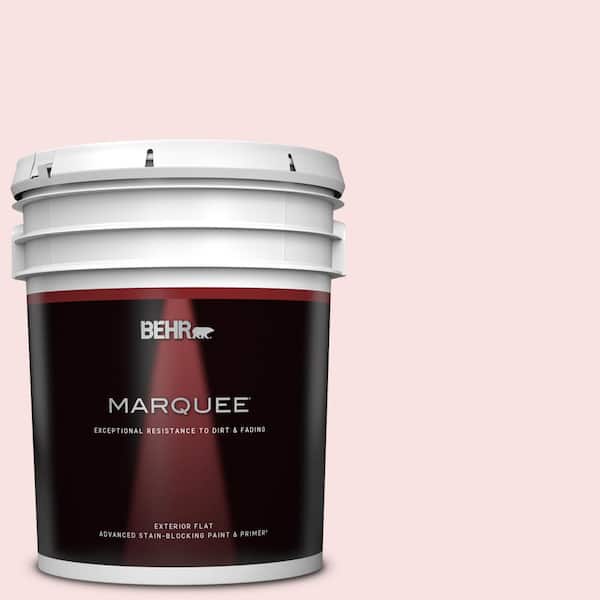 BEHR MARQUEE 5 gal. #RD-W02 Candy Floss Flat Exterior Paint & Primer