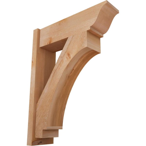 Ekena Millwork 8 in. x 34 in. x 26 in. Imperial Traditional Rough Sawn Western Red Cedar Outlooker