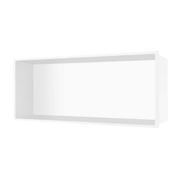 24 in. W x 12 in. H x 4 in. D Stainless Steel Bathroom Wall Shower Niche Standard Single Shower Niche in White