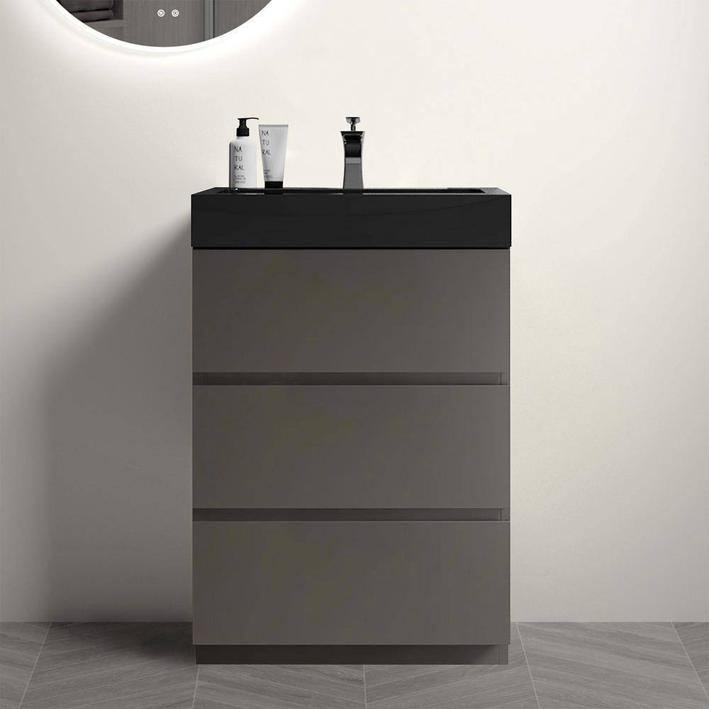 NOBLE 24 in. W x 18 in. D x 37 in. H Single Sink Freestanding Bath Vanity i