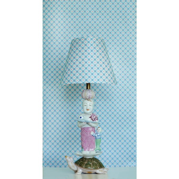 Eebe Light Blue Floral Geometric Wallpaper