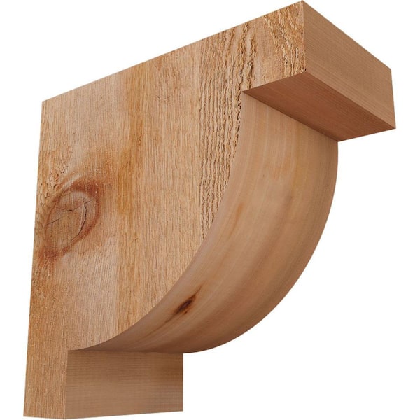 Ekena Millwork 6 in. x 12 in. x 12 in. Western Red Cedar Alpine Rough Sawn Corbel