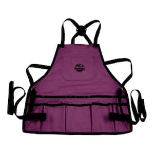 16-Pocket Rip-Stop Canvas Purple Bib Apron