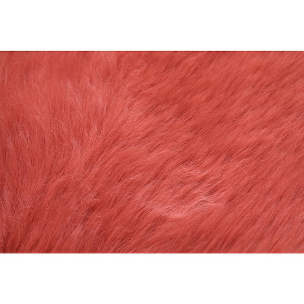 coral fur pillow
