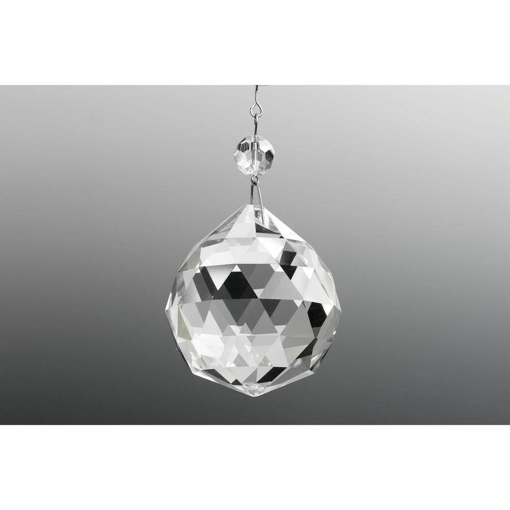 Cottage White Cage Chandelier with Glass Ornaments