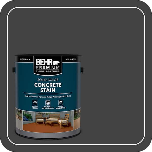 1 gal. #PFC-75 Tar Black Solid Color Flat Interior/Exterior Concrete Stain