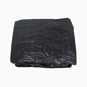 8-Year 16 ft. x 32 ft. Rectangle Black Economy In-Ground Winter Pool Cover