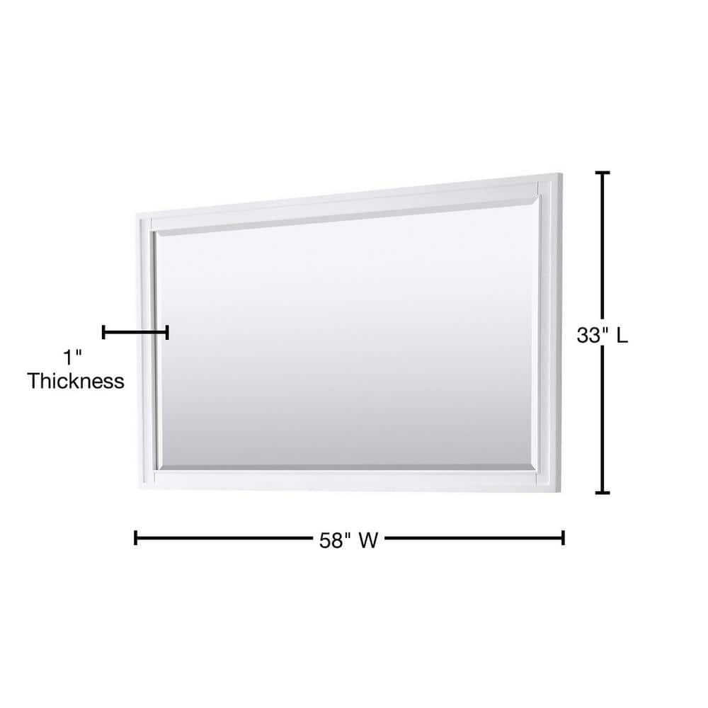 Wyndham Collection Margate 56 in. W x 33 in. H Framed Rectangular ...