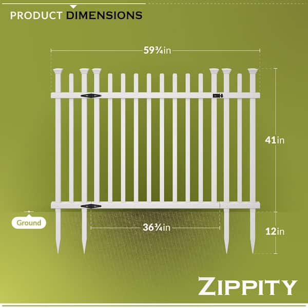 Zippity Outdoor Products White Vinyl Burbank Fence Gate - ZP19071