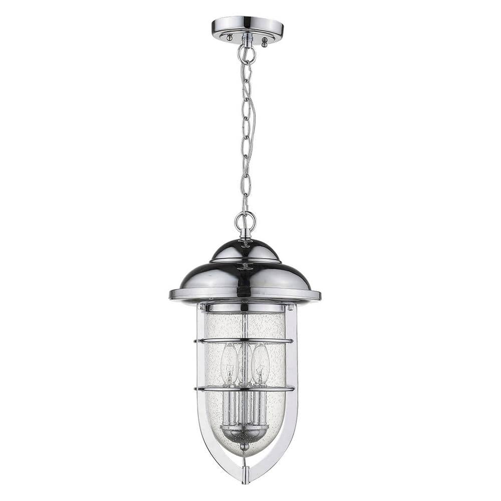 Dylan 3-Light Chrome Outdoor Hanging Lantern price history on PriceWatchPro