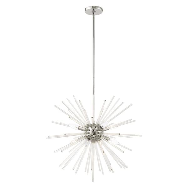 Livex Lighting Utopia 8 Light Polished Chrome Pendant Chandelier