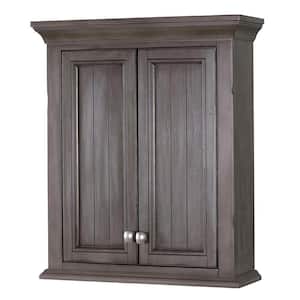 Brantley 24 in. W x 28 in. H Surface Mount wall Cabinet in Distressed Grey