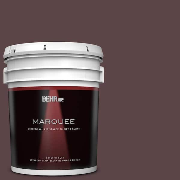 BEHR MARQUEE 5 gal. #BNC-31 Mahogany Spice Flat Exterior Paint & Primer
