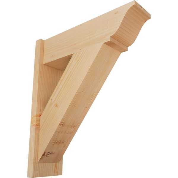 Ekena Millwork 8 in. x 28 in. x 24 in. Traditional Smooth Douglas Fir Outlooker