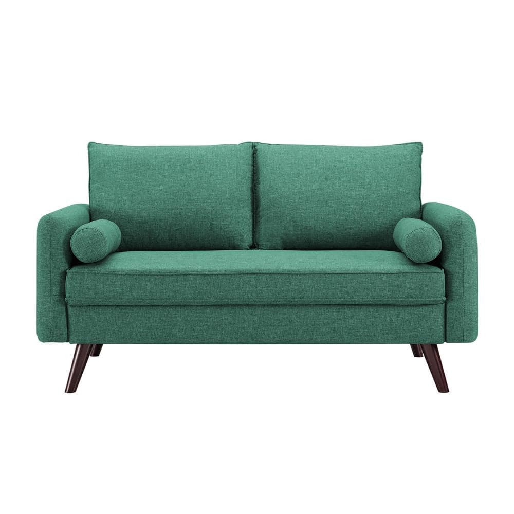Lifestyle Solutions Callie 32.3 in. Green Polyester 2Seater Loveseat