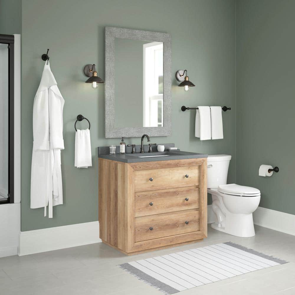 Matte Black 18" Wall Mounted Towel Bar with Extender