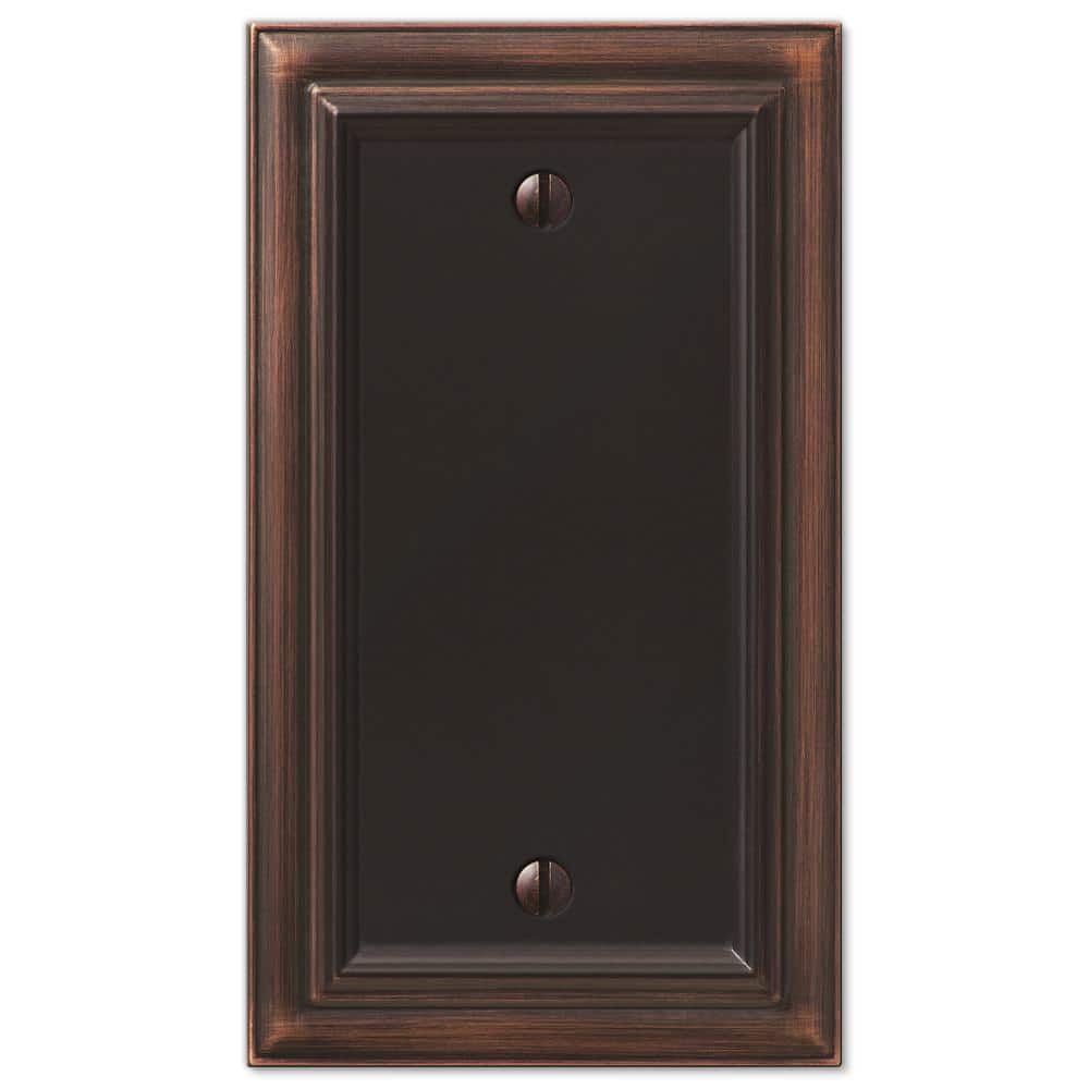 Continental Aged Bronze Cast Metal Single Blank Wallplate