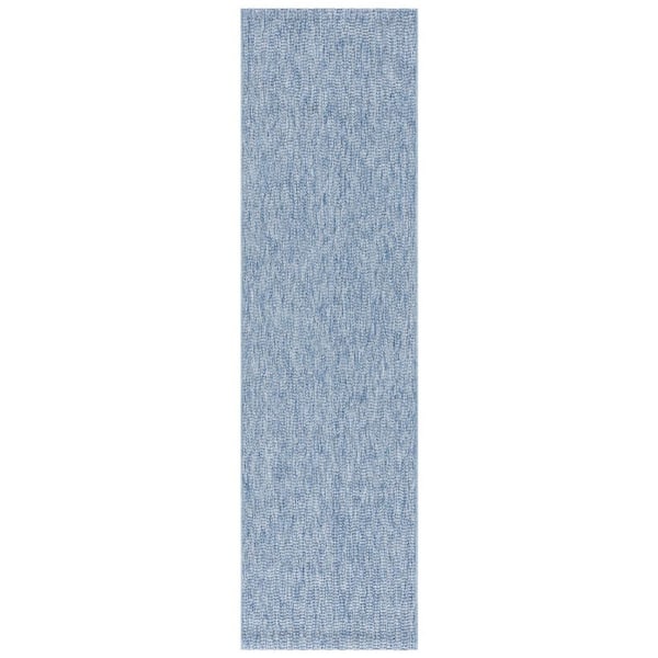 SAFAVIEH Sisal All-Weather Blue 2 ft. x 8 ft. Solid Woven Indoor/Outdoor Runner Rug