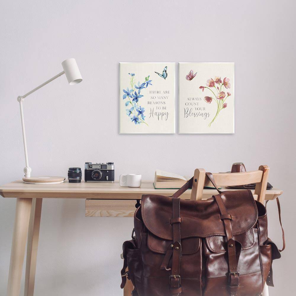 Inspiring Words with Florals by Tava Studios 2 Piece Unframed Typography Graphic Art Print 14 in. x 11 in. price history on PriceWatchPro