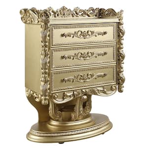 Bernadette Gold Finish 3 47 in. Chest of Drawers