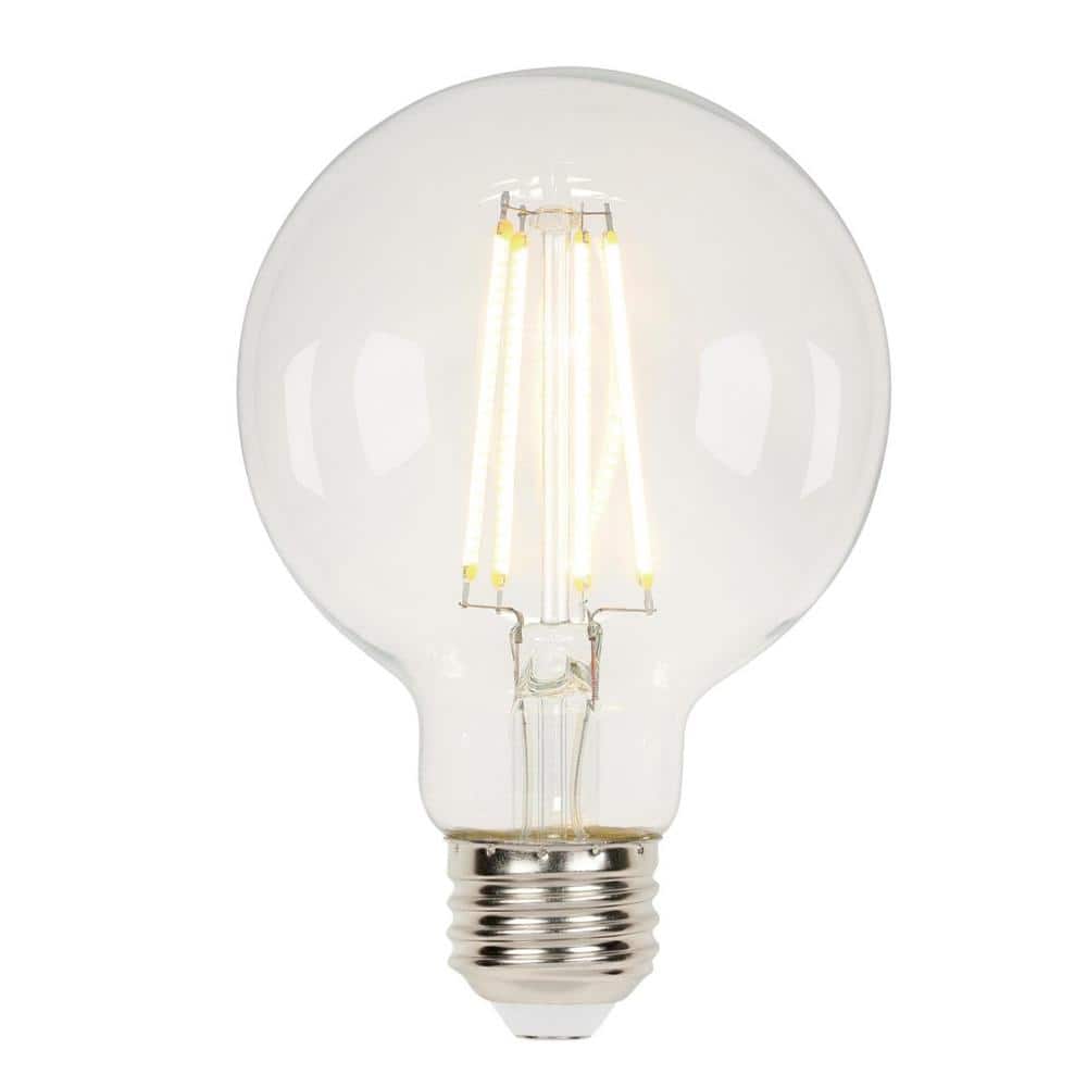 Clear Dimmable LED Filament Globe Bulbs, 5.5 Watt, Pack of 2