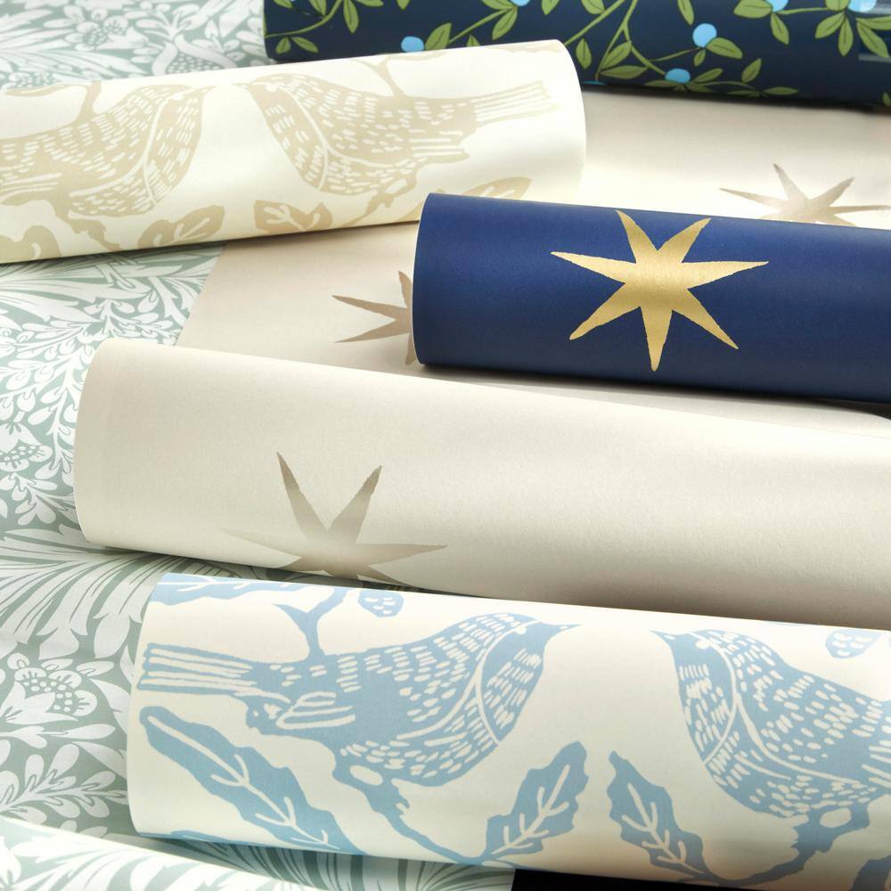 White Lemon Grove Peel and Stick Botanical Wallpaper