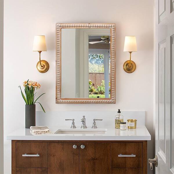 Blisstyle Antique Natural 22.1 in W x 30 in. H Art Deco Rectangle
