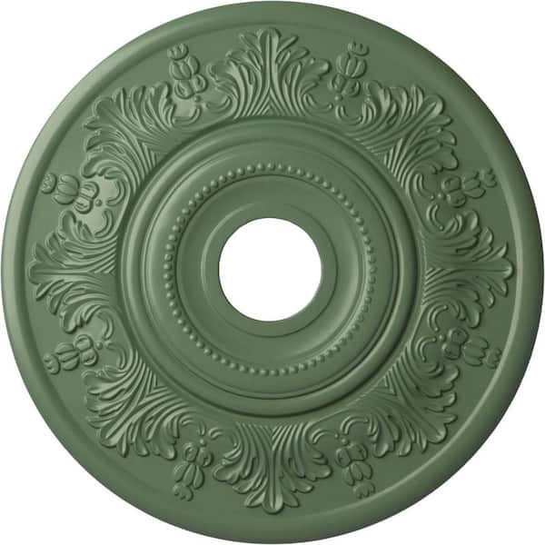 Ekena Millwork 1-1/2" x 20" x 20" Polyurethane Vienna Ceiling Medallion, Hand-Painted Athenian Green