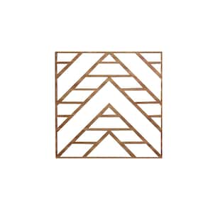 15-3/8" x 15-3/8" x 1/4" Medium Gilcrest Decorative Fretwork Wood Wall Panels, Walnut (10-Pack)