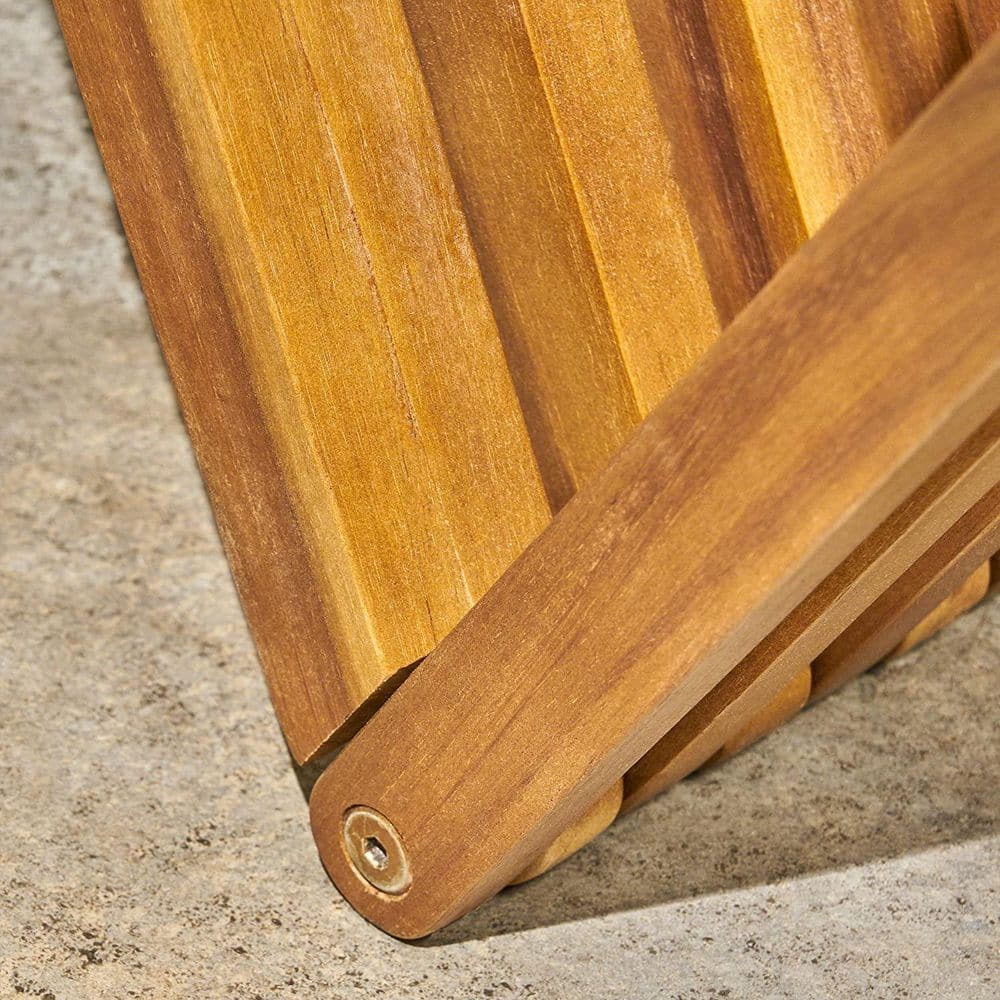 Esme Teak Finish Outdoor Acacia Wood Bench