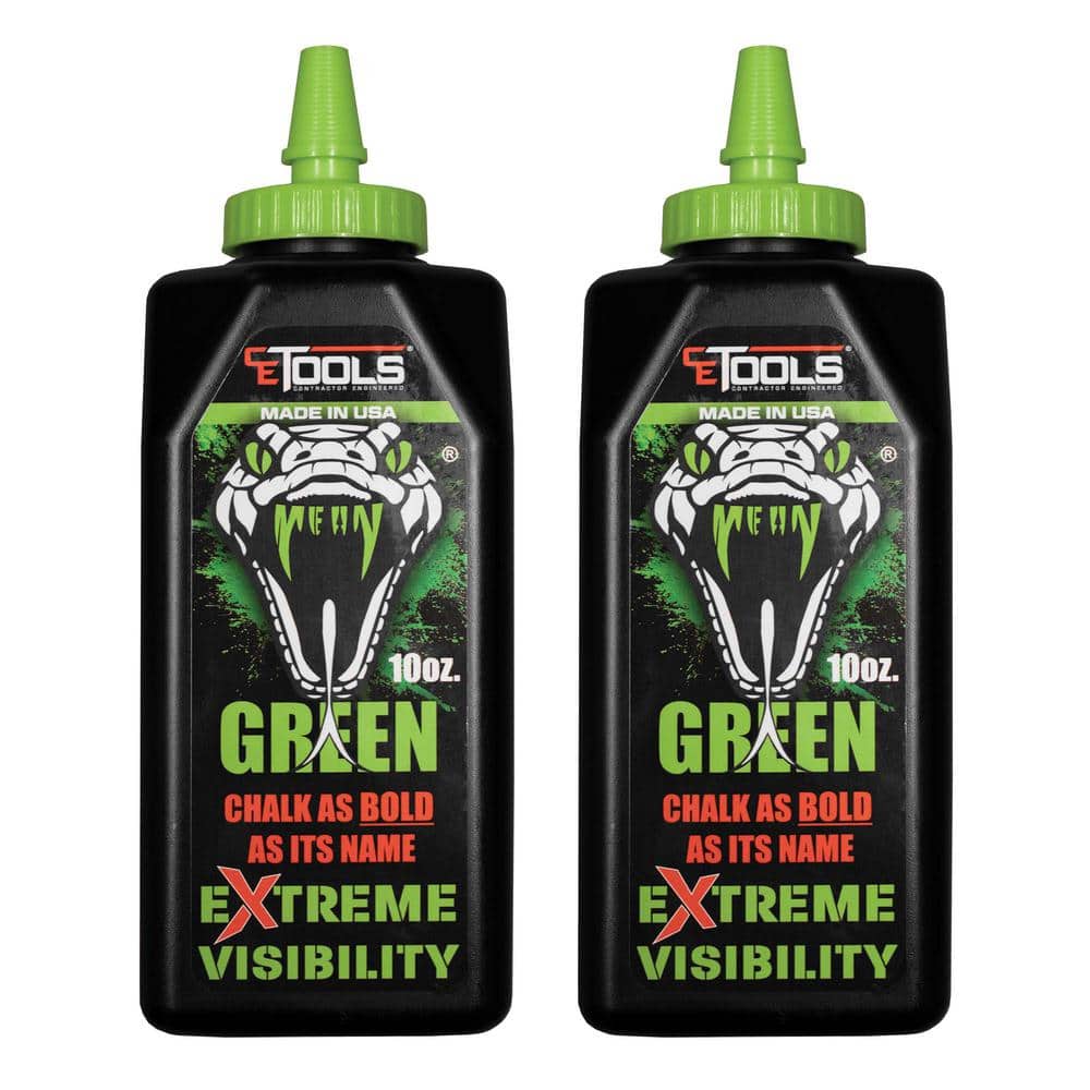 CE Tools 10 oz. Extreme Visibility Standard Marking Chalk - Fluorescent Green