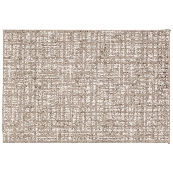 Motley Light Brown/White 2 ft. x 3 ft. Scatter Area Rug