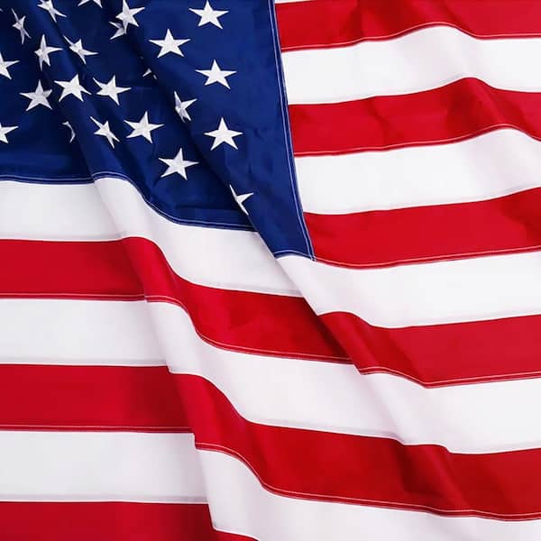 ANLEY EverStrong 5 ft. x 8 ft. American US Heavy-Duty Nylon Flags Embroidered Stars and Sewn Stripes USA with Brass Grommets