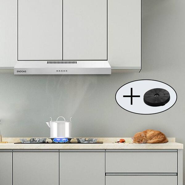 SNDOAS 30" Under Cabinet Range Hood – 230 CFM, 3-Speed, LED Light, Stainless Steel