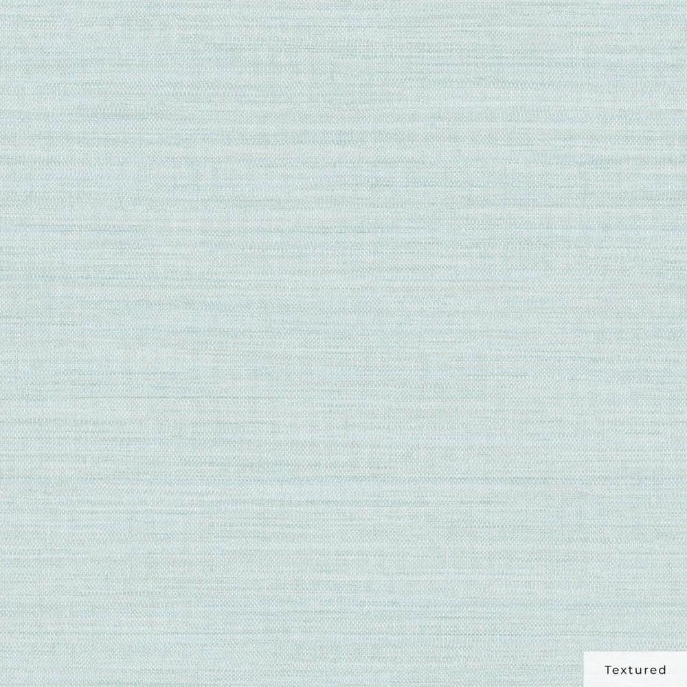 Seaglass Blue Faux Grasscloth Peel and Stick Wallpaper