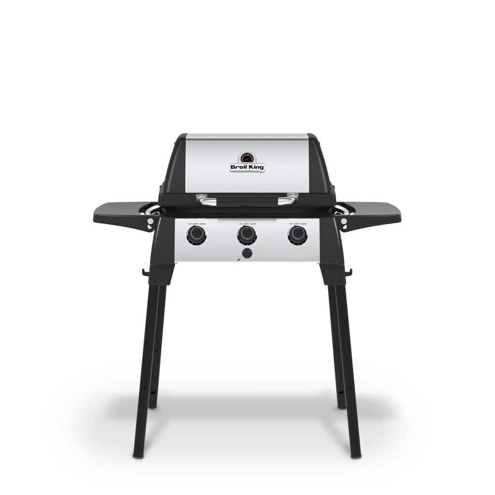 Porta-Chef 320 Portable Propane Grill in Stainless Steel and Black
