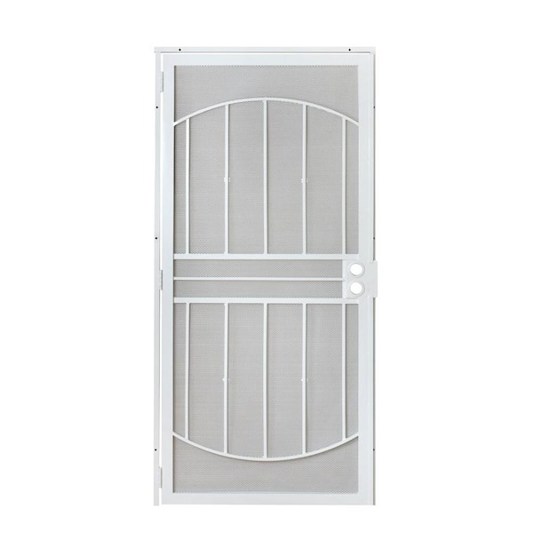 Grisham 32 in. x 80 in. 805 Series White Defender Security Door