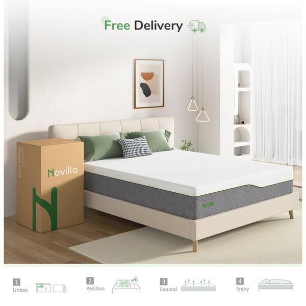 Novilla Full Medium Gel Memory Foam 12 in. Mattress Bed-in-a-Box  Mattresses, Oeko-Tex Standard 100 Certification HD-12-F-NV03 - The Home  Depot