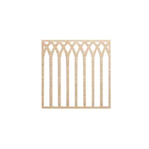 23-3/8 in. x 23-3/8 in. x 1/4 in. Alder Large Cedar Park Decorative Fretwork Wood Wall Panels (10-Pack)