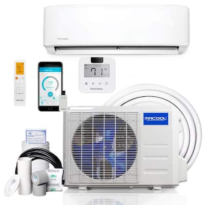 Advantage 4th Gen 12K BTU 1-Ton 1-Zone 20.5 SEER Ductless Mini-Split AC Heat Pump 12K and 16 ft. Line-Mini Stat 230-Volt
