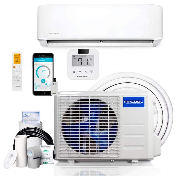 MRCOOL Advantage 4th Gen 12K BTU 1-Ton 1-Zone 20.5 SEER Ductless Mini-Split AC Heat Pump 12K and 16 ft. Line-Mini Stat 230-Volt