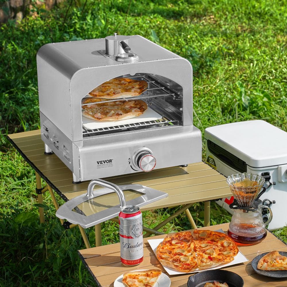 Portable Stainless Steel Gas Outdoor Pizza Oven with Thermometer