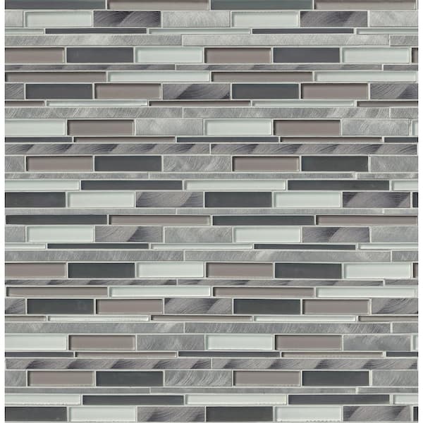 MSI Ashlar Rock Interlocking 8 in. x 18 in. x 8 mm Glass and Stone Mesh-Mounted Mosaic Tile (1 sq. ft.)