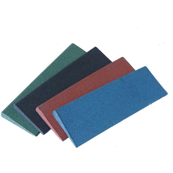 Rubber-Cal Eco-Sport 1 in. x 6 in. W x 19.5 in. L Green Interlocking Rubber Flooring Ramp (1-Pack)