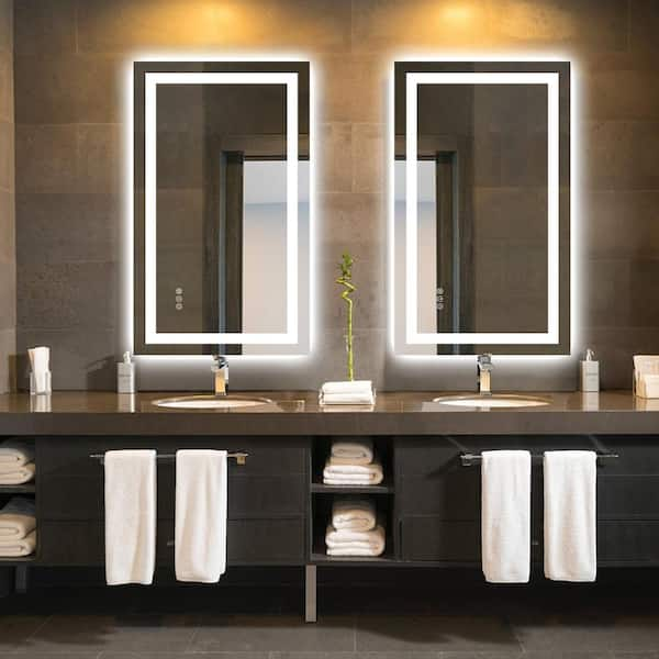 BARLED BATHROOM MIRROR 140xH70 cm WITH LED LAMP - Iperceramica