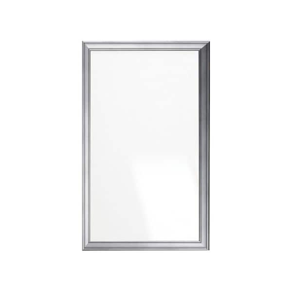 BrandtWorks 23.5 in. W x 36 in. H Cool Silver Slim Wall Mirror