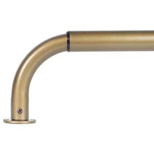 48 in. - 84 in. Wraparound Single Curtain Rod in Renaissance Gold