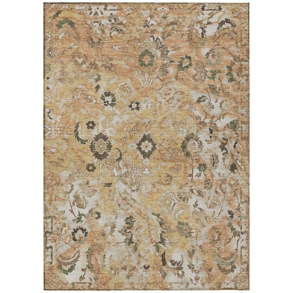 Chantille Machine Washable Indoor/Outdoor Abstract ACN2791 Copper 10 ft. x 14 ft. Area Rug
